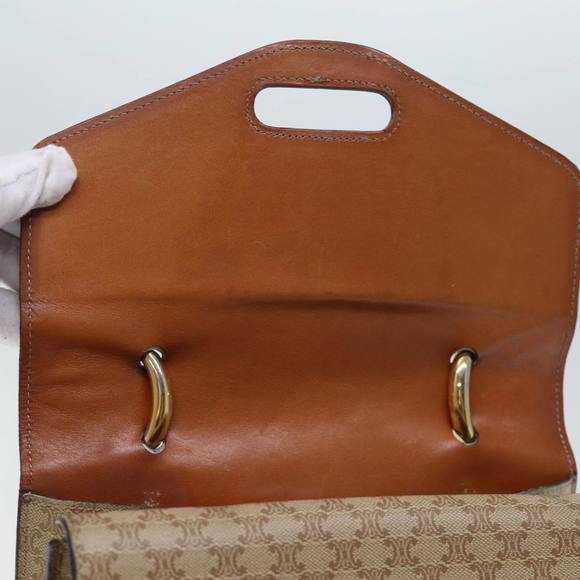 CELINE Macadam Canvas Hand Bag Beige Auth 73851 - Picture 10 of 16